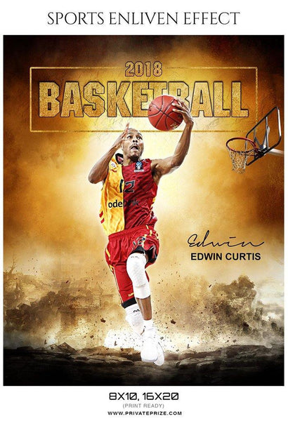 Let the good times roll dribbling with Basketball Photography Template