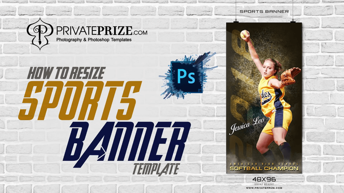 How to resize sports banner templates