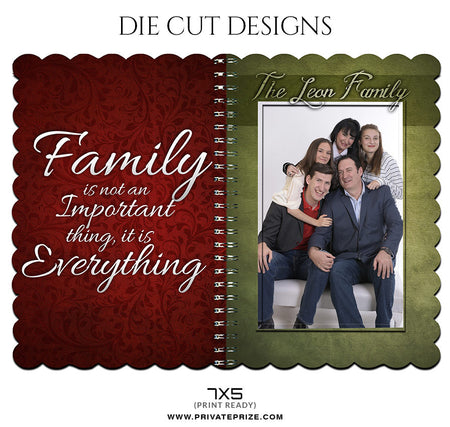 LOVE FOR FAMILY - DIE CUT DESIGN - Photography Photoshop Template