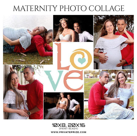 Love Maternity - Photo Collage Template - PrivatePrize - Photography Templates
