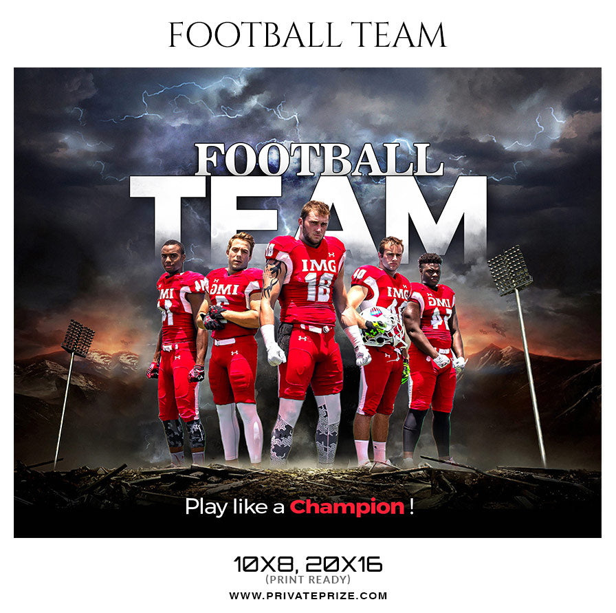 Buy Football Team Sports Theme Sports Photography Template Online Privateprize Photography Photoshop templates