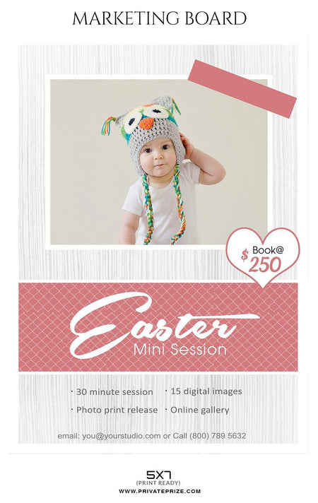 Easter - Mini Session Flyer Template for Photographers - PrivatePrize - Photography Templates