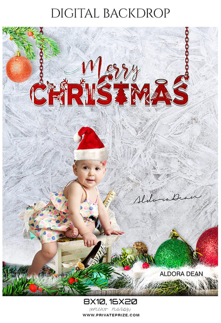 Aldora Dean - Christmas Digital Backdrop - Photography Photoshop Template