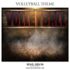 Volleyball Themed Sports Photoshop Template - Photography Photoshop Template