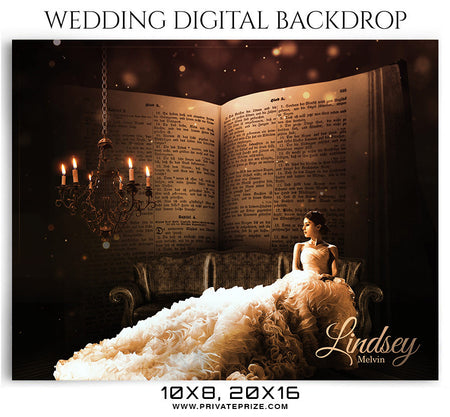 Lindsey Melvin Wedding Digital Backdrop - Photography Photoshop Template