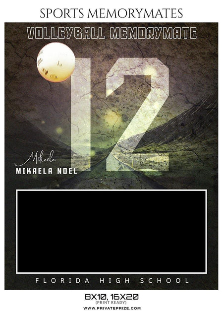 Mikaela Noel - Volleyball Memory Mate Photoshop Template - PrivatePrize - Photography Templates