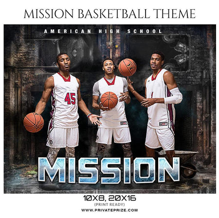 Mission - Basketball - Theme Sports Photography Template - PrivatePrize - Photography Templates