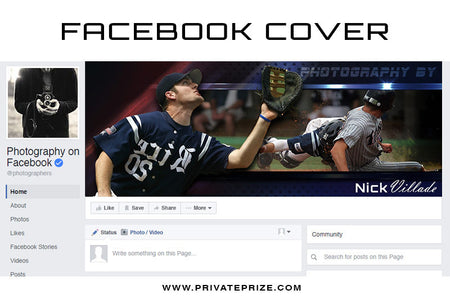 Facebook Timeline Cover Nick Villade - Photography Photoshop Templates