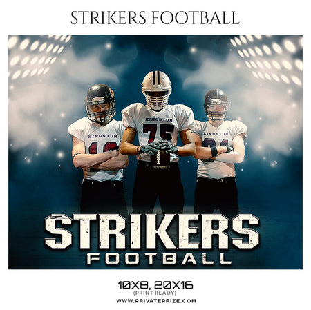 Strikers Football - Themed Sports Photography Template - Photography Photoshop Template