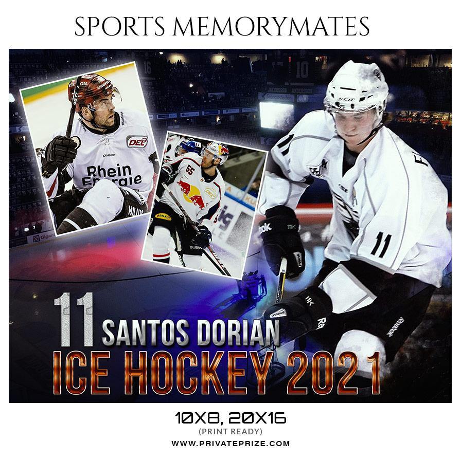Buy Santos Dorian - Ice Hockey Memory Mate Photoshop Template Online Privateprize Photography Photoshop templates