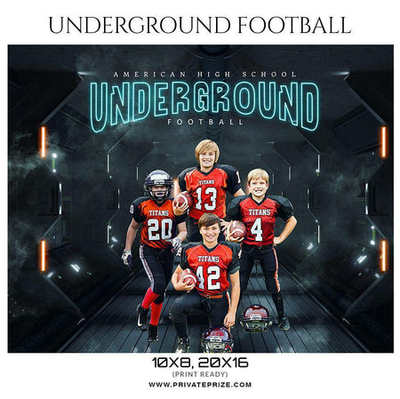 Underground - Football Themed Sports Photography Template - PrivatePrize - Photography Templates