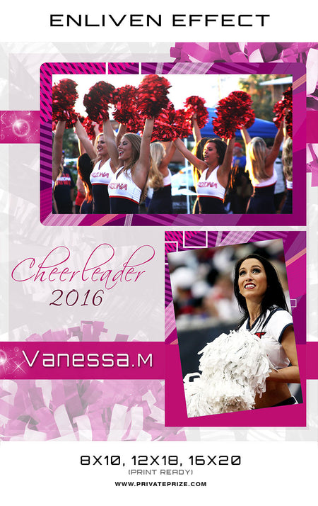 Vanessa Cheerleader - Enliven Effects Photoshop Template - Photography Photoshop Template