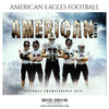 American Eagles - Football Themed Sports Photography Template - PrivatePrize - Photography Templates