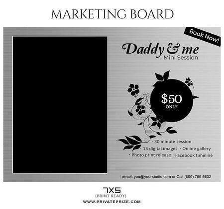 Daddy & me - Father's Day Marketing Board Flyer Templates - PrivatePrize - Photography Templates