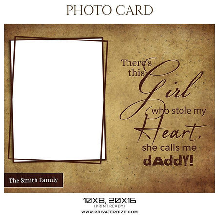 The Smith Family - Father's Day Photocard - PrivatePrize - Photography Templates