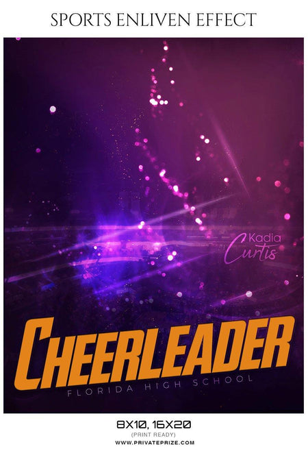 Kadia Curtis - Cheerleader Sports Photography Template - PrivatePrize - Photography Templates
