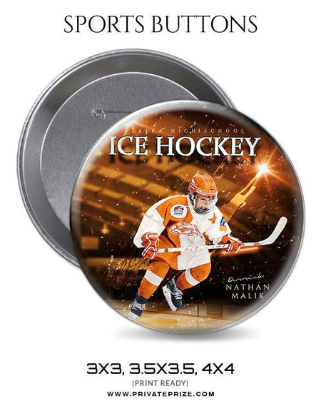 Nathan Malik - Ice Hockey Sports Button - PrivatePrize - Photography Templates
