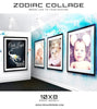 12 Zodiac Signs - 3D Wall Collage SET - PrivatePrize - Photography Templates