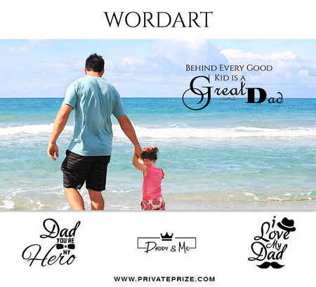 Fathers Day Wordart Set 1 - Designer Pearls - Photography Photoshop Template
