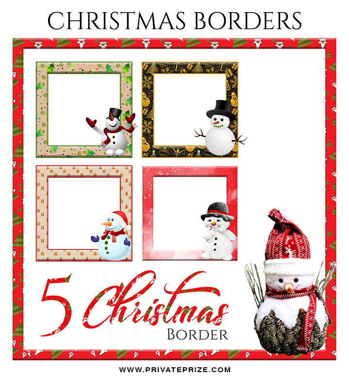 Buy Christmas Border - Digital Frame Online | Privateprize Photography Photoshop templates – PrivatePrize - Photography Templates for Free Printable Christmas Border Templates