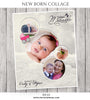 A Little Miracle -New Born Collage - PrivatePrize - Photography Templates