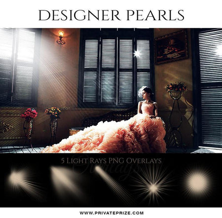 5 Light Overlays - Designer Pearls - PrivatePrize - Photography Templates
