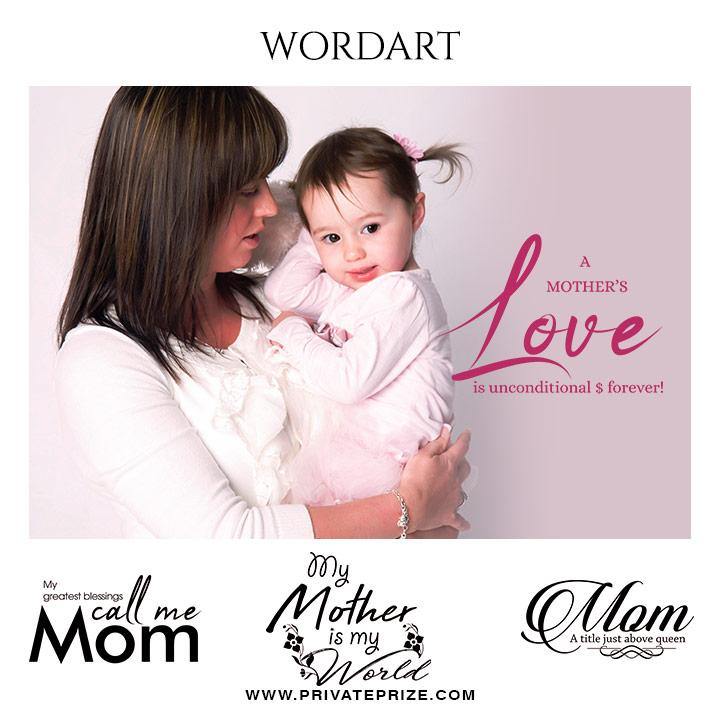 Mother's day - Word Art - PrivatePrize - Photography Templates