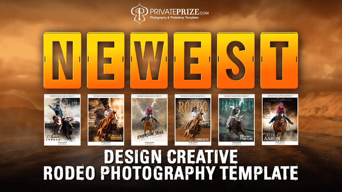 Design creative rodeo photography templates