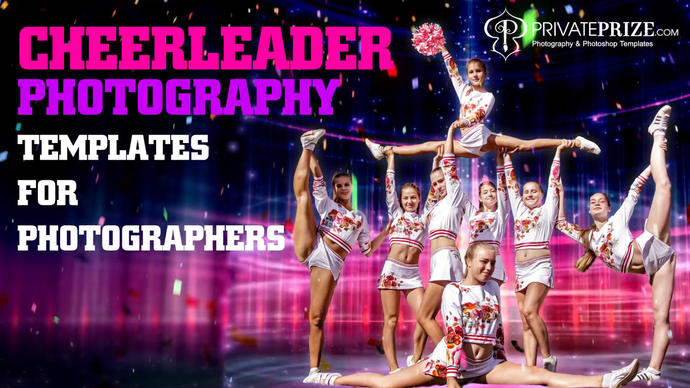 Cheerleader creative design templates only for the professional photographers