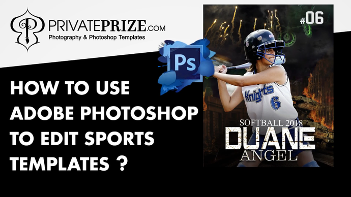 Now easily edit sports photography template in photoshop