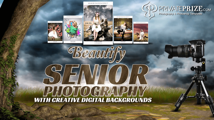 Beautify senior photography with creative digital backgrounds