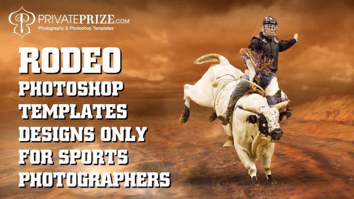 Rodeo photoshop templates designs only for sports photographers