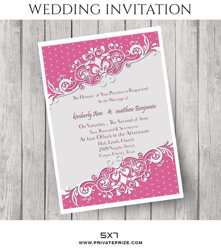 Kimberly&Matthew Wedding Invitation Card - Photography Photoshop Template