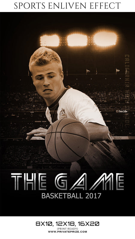The Game Basketball -  Enliven Effects-Sports Template - Photography Photoshop Template