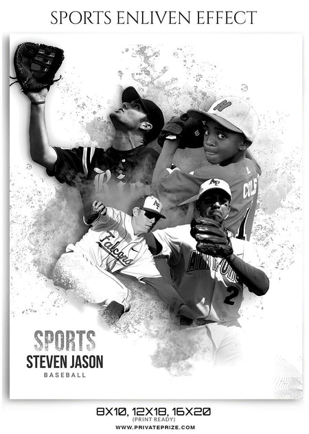 Baseball- Enliven Effects - Photography Photoshop Template