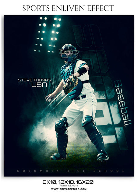 Steve Thomas Sports Photography Template - Enliven Effects - Photography Photoshop Template
