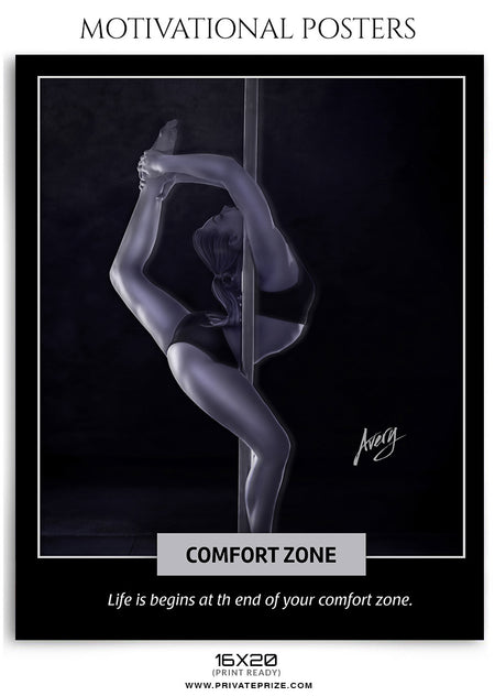 Comfort Zone- Motivational Poster - Photography Photoshop Templates