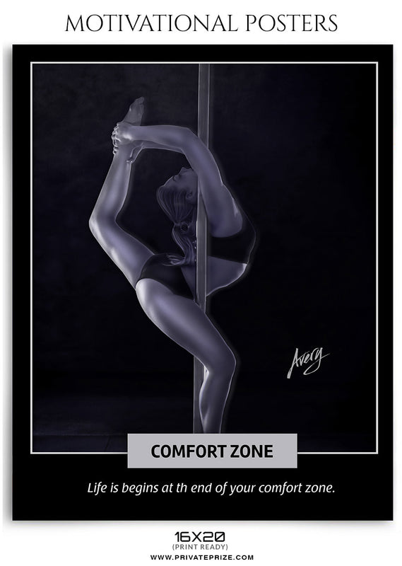 Comfort Zone- Motivational Poster - Photography Photoshop Templates