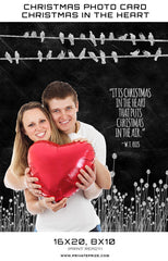 Christmas Chalkboard Christmas in the Heart  Digital Background Template