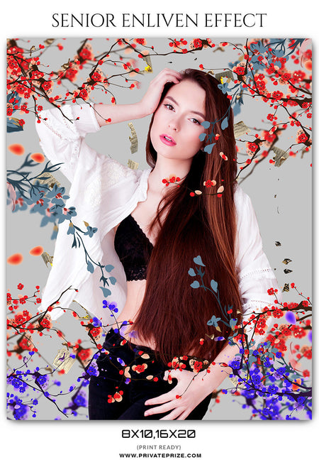 CHERRY - SENIOR ENLIVEN EFFECT - Photography Photoshop Template