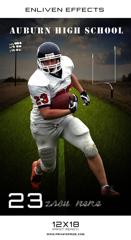 Auburn High School Sports - Enliven Effects - Photography Photoshop Template