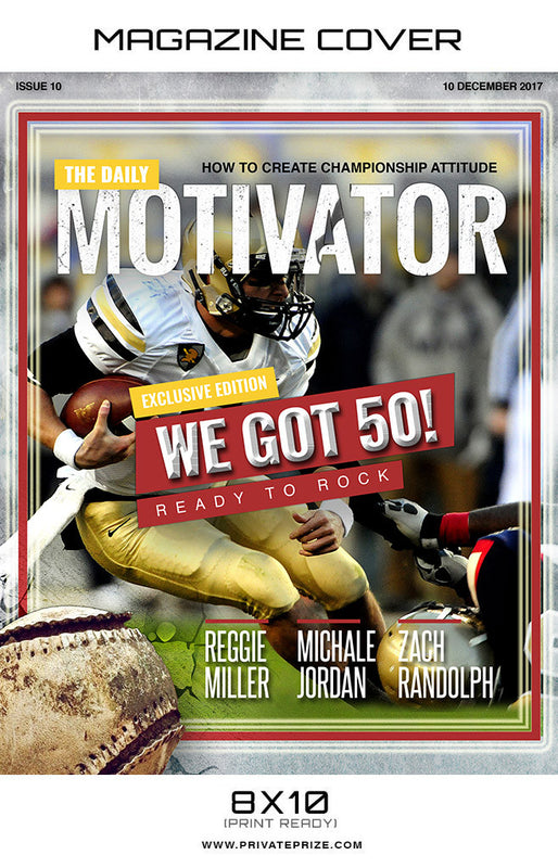 The Daily Motivator  - Sports Photography-Magazine Cover - Photography Photoshop Template