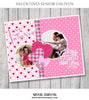 Heart with Love- Valentines Senior Enliven Effects - Photography Photoshop Template