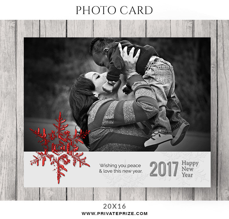 Affection Christmas-Photocard - Photography Photoshop Template