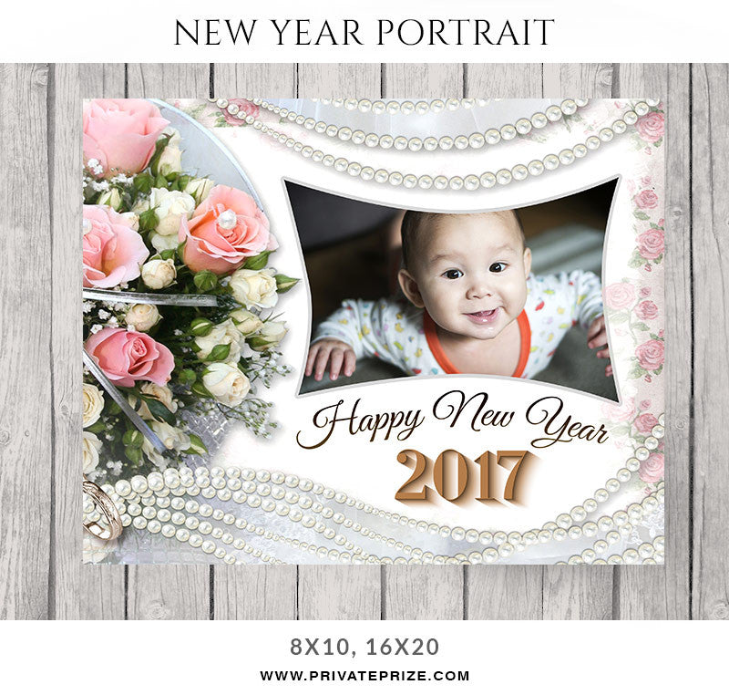 Sweet Wish New Year Portrait - Photography Photoshop Template