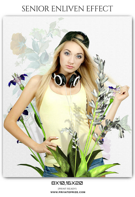 BLOSSOM - SENIOR ENLIVEN EFFECT - Photography Photoshop Template