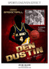 DEN DUSTIN BASKETBALL SPORTS MEMORY MATE - Photography Photoshop Template