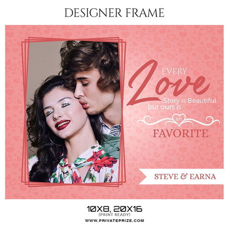 Steve & Earna - Valentine's Designer Frame Templates - PrivatePrize - Photography Templates