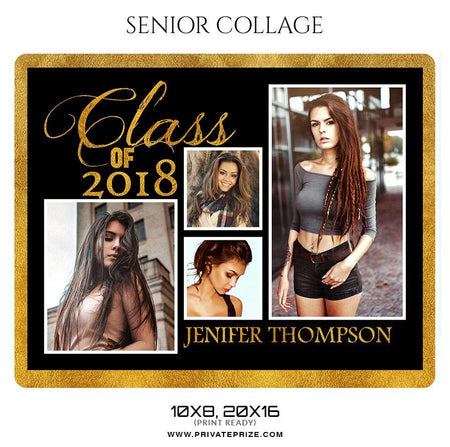 Jenifer Thompson - Senior Collage Photography Template - PrivatePrize - Photography Templates