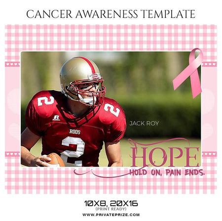 Jack Roy - Cancer Awareness Sports Template - PrivatePrize - Photography Templates